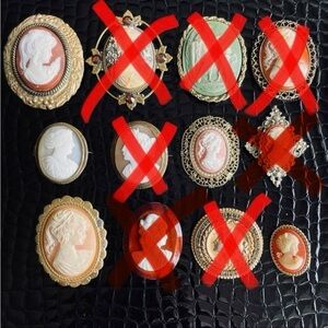 Antique Victorian Bacchante Shell Cameo Vintage Pin Brooches ASK FOR PRI…